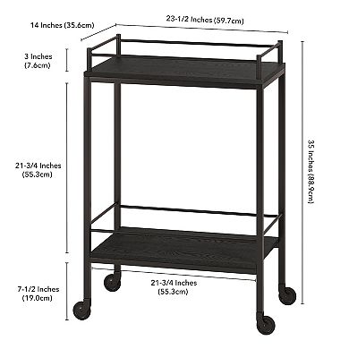 Finley & Sloane Barnes Rectangular Bar Cart