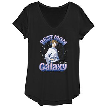 Women's Star Wars Princess Leia Best Mom In The Galaxy Graphic Tee