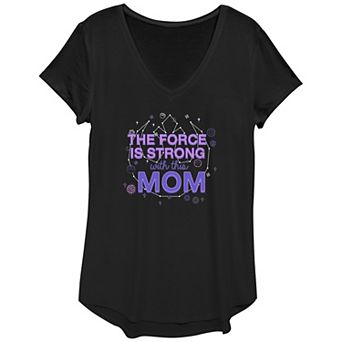 Women's Star Wars The Force Is Strong With This Mom Graphic Tee