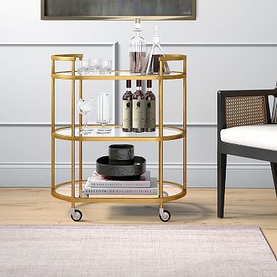 Finley & Sloane Leif Oval Bar Cart