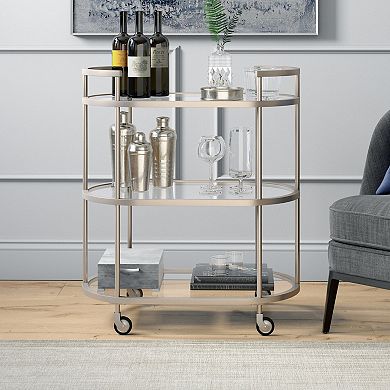 Finley & Sloane Leif Oval Bar Cart