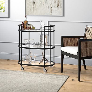 Finley & Sloane Leif Oval Bar Cart