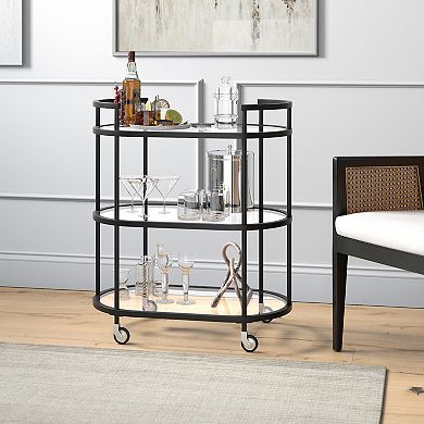 Finley & Sloane Leif Oval Bar Cart