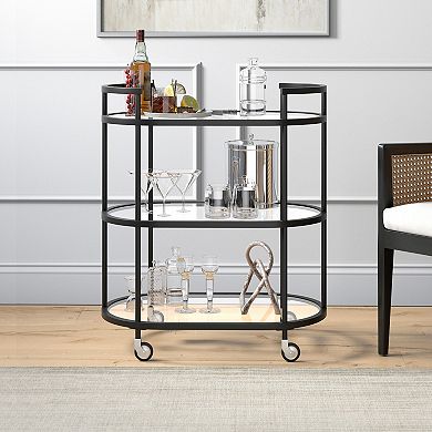 Finley & Sloane Leif Oval Bar Cart