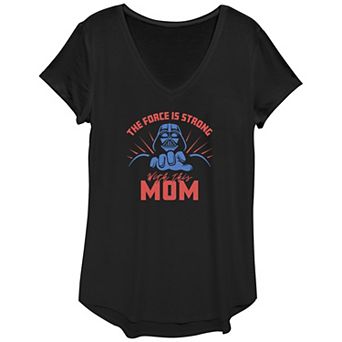 Women's Star Wars The Force Is Strong With This Mom Graphic Tee
