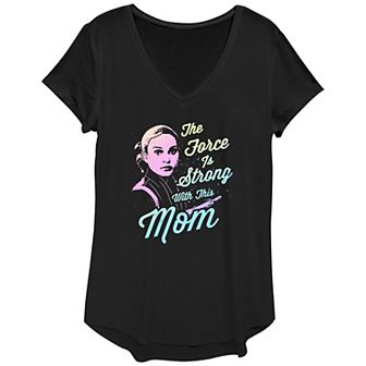 Women's Star Wars Amidala The Force Is Strong With This Mom Graphic Tee