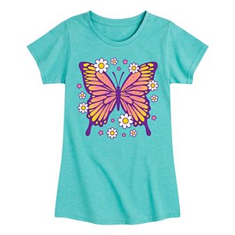 Girls 7-16 Mandala Butterfly Tee