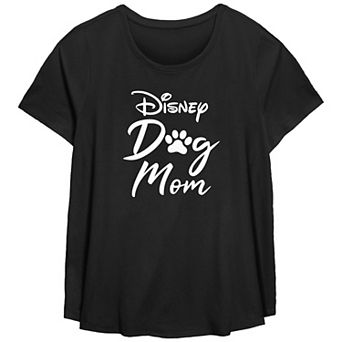 Disney Dog Mom Plus Size Scoop Hem Flowy Graphic Tee