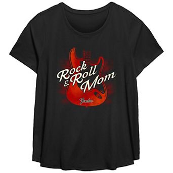 Plus Size Fender Rock & Roll Mom Flowy Graphic Tee