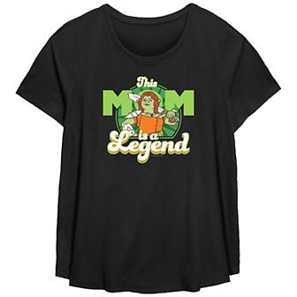 Plus Size Shrek This Mom Is A Rebel Scoop Hem Flowy Graphic Tee