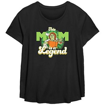 Plus Size Shrek This Mom Is A Rebel Scoop Hem Flowy Graphic Tee