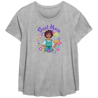 Disney Encanto Plus Size Best Mom Scoop Hem Flowy Graphic Tee