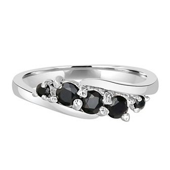 Gemistry Sterling Silver Stone Wave Ring