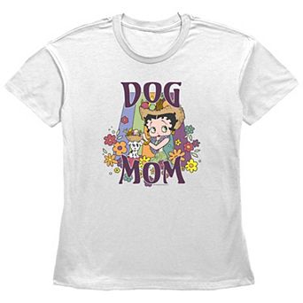 Women's Betty Boop Dog Mom Basic Fit Graphic Tee