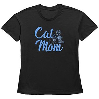 Disney The Aristocats Women's Cat Mom Basic Fit Graphic Tee