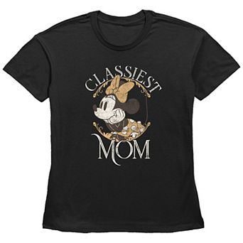Disney Minnie Mouse Women's Classiest Mom Basic Fit Graphic Tee