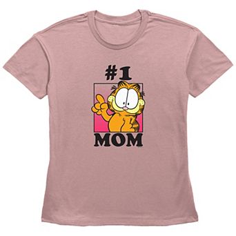 Women's Garfield #1 Mom Basic Fit Graphic Tee