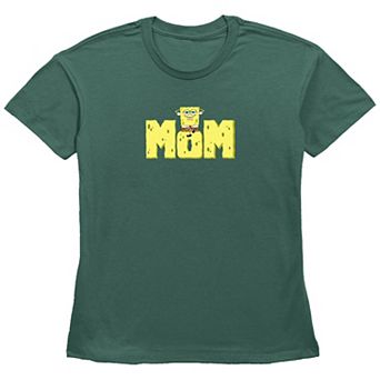 Women's SpongeBob SquarePants Mom Basic Fit Graphic Tee