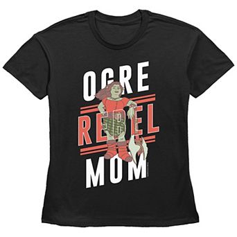 Women's Shrek Ogre Rebel Mom Basic Fit Graphic Tee