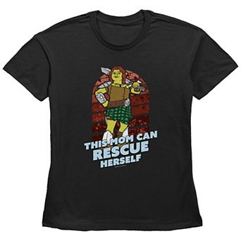 Women's Shrek This Mom Can Rescue Herself Basic Fit Graphic Tee