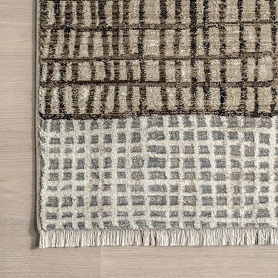 Rugs USA Park Abstract Checked Area Rug