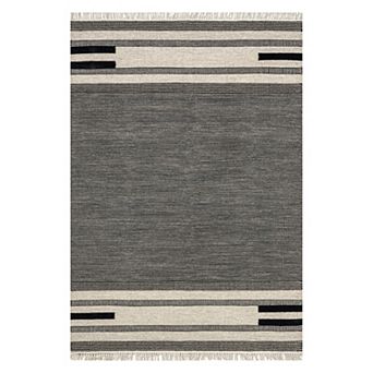 Rugs USA Black Brooklyn Tasseled Wool Area Rug