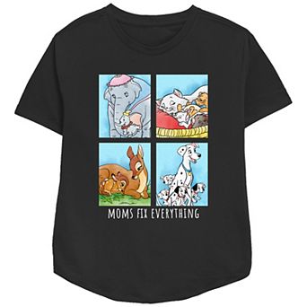 Disney Moms Fix Everything Character Squares Women's Relaxed Fit Graphic Tee