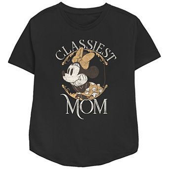 Disney Minnie Mouse Women's Classiest Mom Relaxed Fit Graphic Tee
