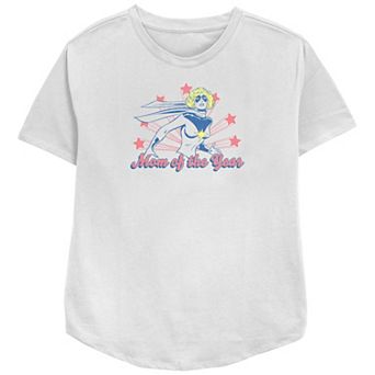 Women's Captain Marvel Mom Of The Year Relaxed Fit Graphic Tee