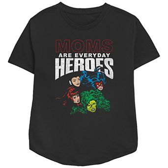 Women's Avengers Moms Are Everyday Heroes Relaxed Fit Graphic Tee