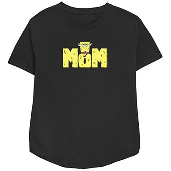 Women's SpongeBob SquarePants Mom Relaxed Fit Graphic Tee