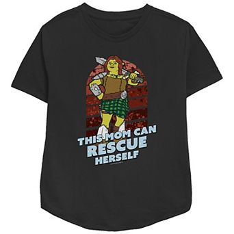 Women's Shrek This Mom Can Rescue Herself Relaxed Fit Graphic Tee