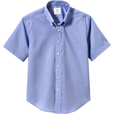 Boys 4-20 Lands' End School Uniform Short Sleeve No Iron Pinpoint Dress Shirt