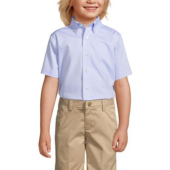 Boys 4-20 Lands' End School Uniform Short Sleeve No Iron Pinpoint Dress Shirt