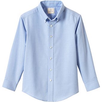 Boys 8-20 Lands' End Husky School Uniform Solid Oxford Dress Shirt