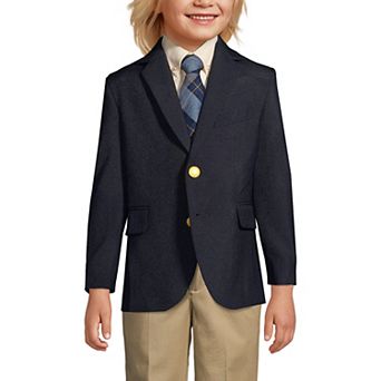 Boys 8-20 Lands' End Husky School Uniform Hopsack Blazer