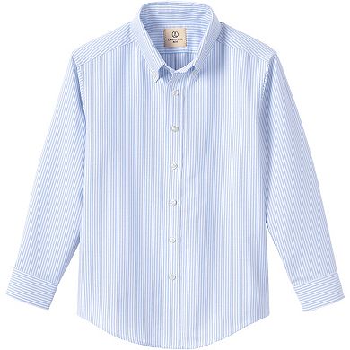 Boys 4-20 Lands' End School Uniform Striped Oxford Dress Shirt