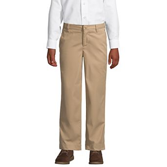 Boys 8-20 Lands' End Husky School Uniform Iron Knee Active Performance Chino Pants