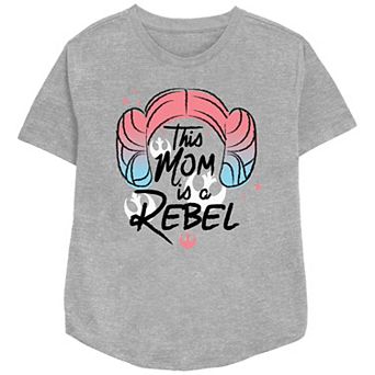 Women's Star Wars This Mom Is A Rebel Relaxed Fit Graphic Tee