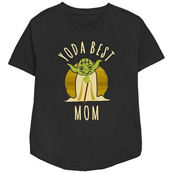 Women's Star Wars Yoda Best Mom Relaxed Fit Graphic Tee
