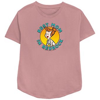 Women's The Flintstones Best Mom In Bedrock Relaxed Fit Graphic Tee
