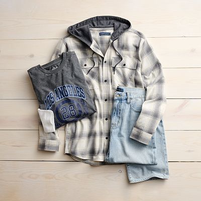 Men s Trinity Coast Hooded Flannel Shirt