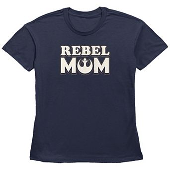 Women's Star Wars Rebel Mom Basic Fit Graphic Tee
