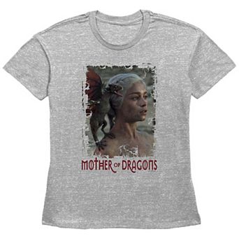 Women's Game Of Thrones Mother Of Dragons Basic Fit Graphic Tee