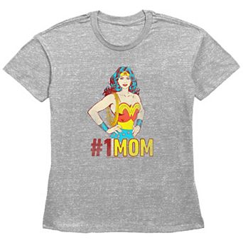Women's Wonder Woman #1 MOM Basic Fit Graphic Tee