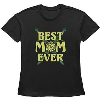 Women's Dungeons & Dragons Best Mom Ever Basic Fit Graphic Tee