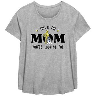 Plus Size Star Wars This Is The Mom You're Looking For Scoop Hem Flowy Graphic Tee