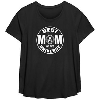 Plus Size Star Trek Best Mom In The Universe Scoop Hem Flowy Graphic Tee