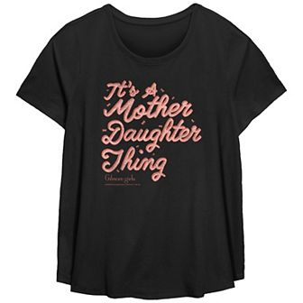 Plus Size Gilmore Girls It's A Mother Daughter Thing Scoop Hem Flowy Graphic Tee