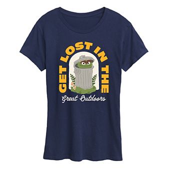 Women's Sesame Street Oscar the Grouch Lost In the Outdoors Graphic Tee